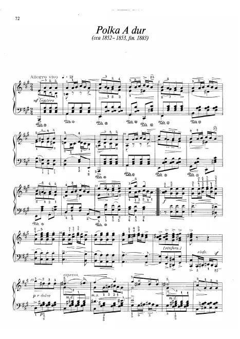 First page of Polka in A major