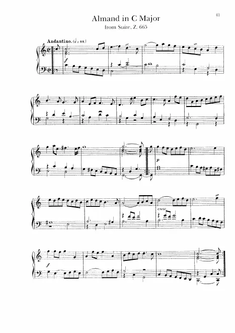 First page of Suite in C major