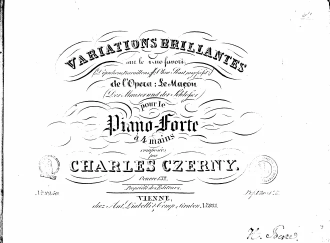 First page of Variations brillantes sur 'Dépêchons, travaillons'