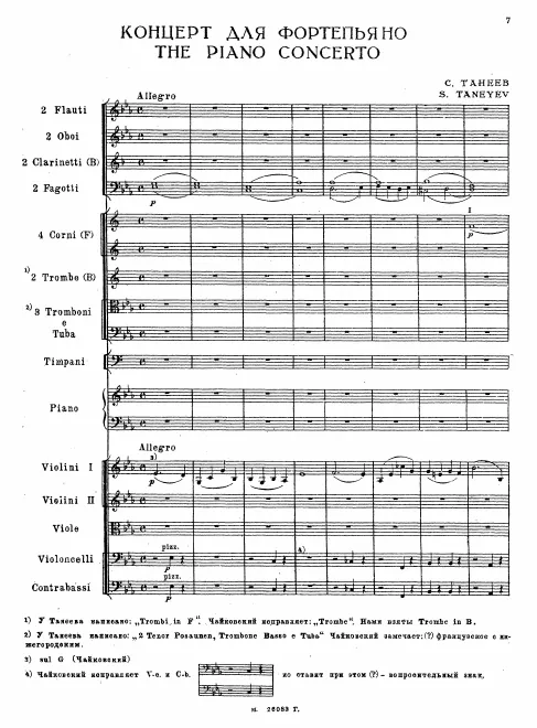 First page of Piano Concerto