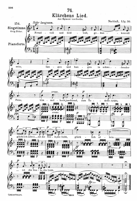 Complete Score (Medium Voice, transposed to )