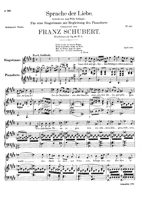 First page of Sprache der Liebe