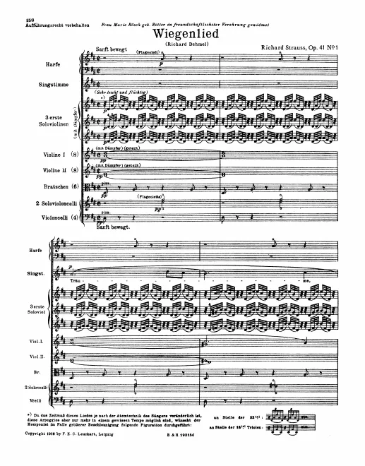 First page of Fünf Lieder