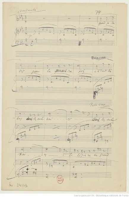 First page of Quand je la vis pour la première fois