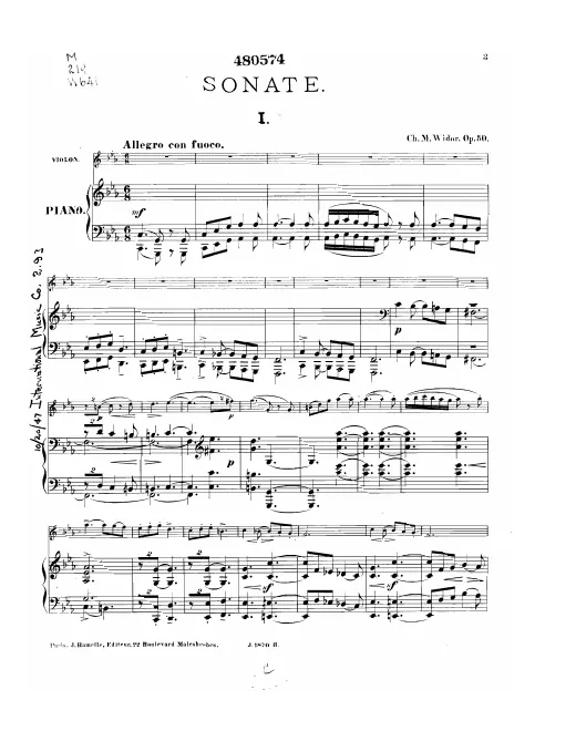 First page of Violin Sonata No.1