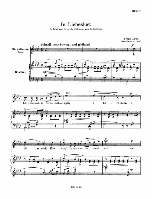 First page of In Liebeslust