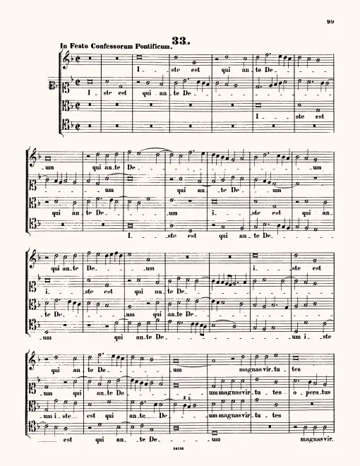 First page of Iste est qui ante Deum