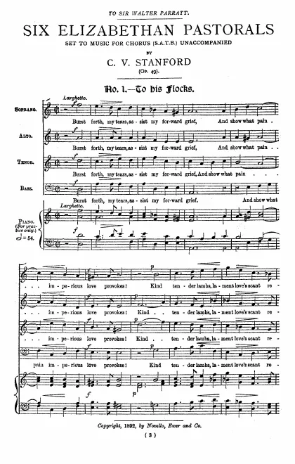 First page of 6 Elizabethan Pastorals