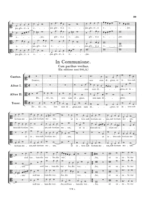 First page of Domine, non sum dignus