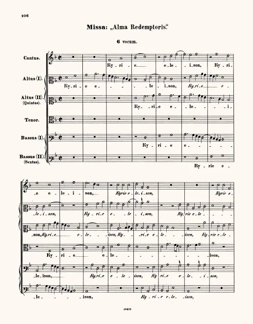 First page of Missa Alma redemptoris