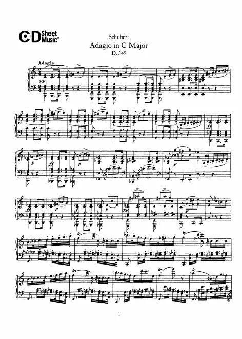 First page of Adagio in C major