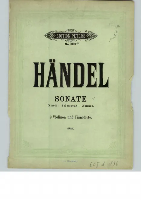 First page of 6 Sonatas