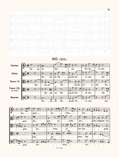 First page of Domine Deus fortissime
