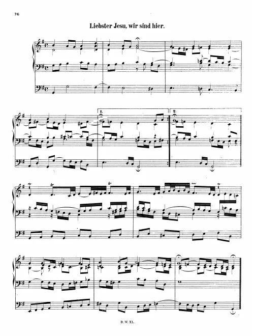 First page of Liebster Jesu, wir sind hier