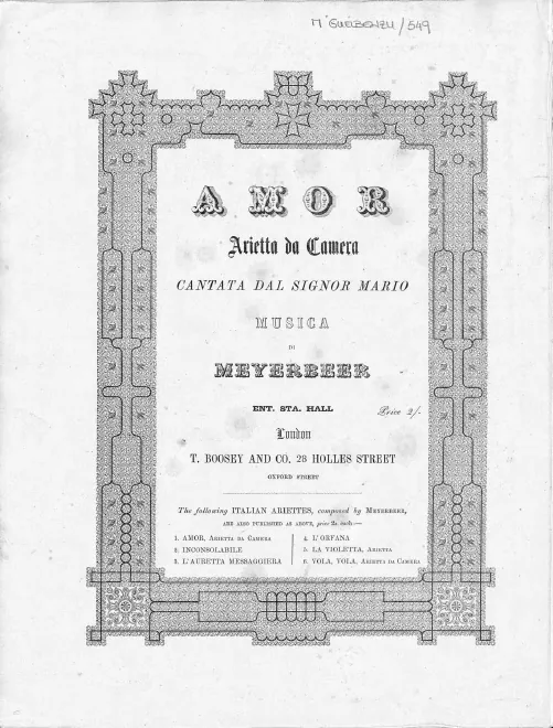 First page of Amor