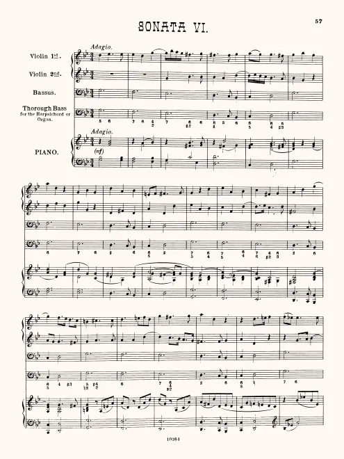 First page of Sonata No.6 in G minor