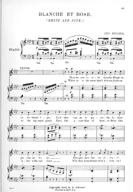 First page of Blanche et rose