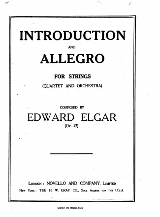 First page of Introduction and Allegro for Strings