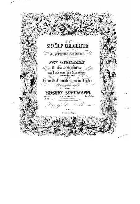 First page of Zwolf Gedichte