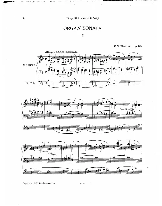First page of Organ Sonata No.1