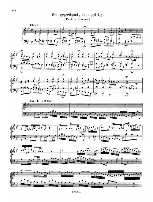First page of Sei gegrüßet, Jesu gütig