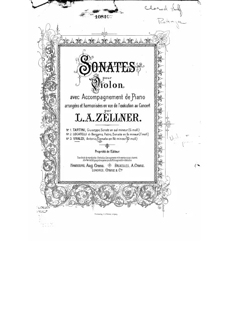 First page of Concerto in D minor