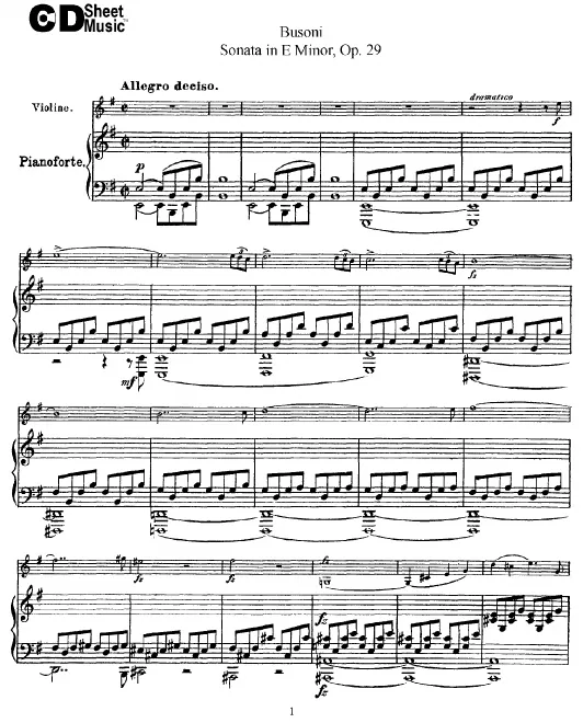 First page of Violin Sonata No.1