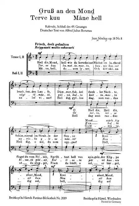 First page of 6 Partsongs, Op.18