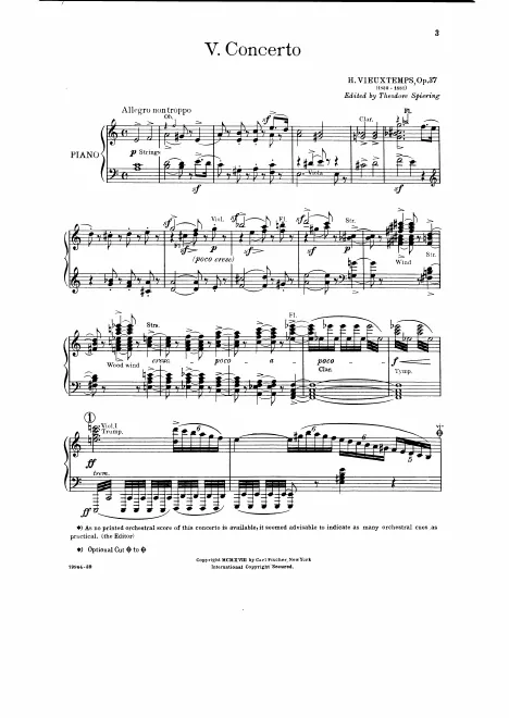 First page of Violin Concerto No.5 in A minor
