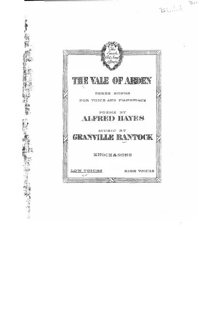 First page of The Vale of Arden
