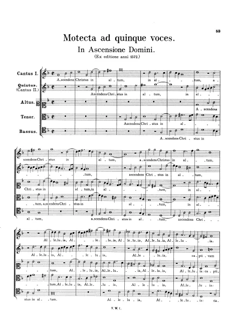 First page of Ascendens Christus in altum