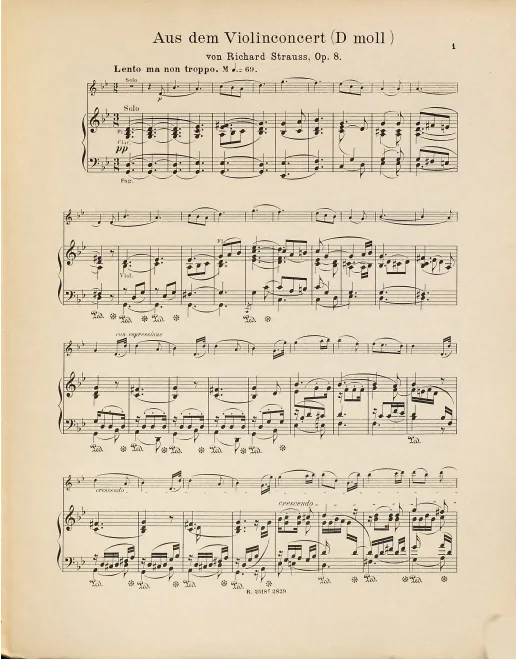 First page of Violin Concerto