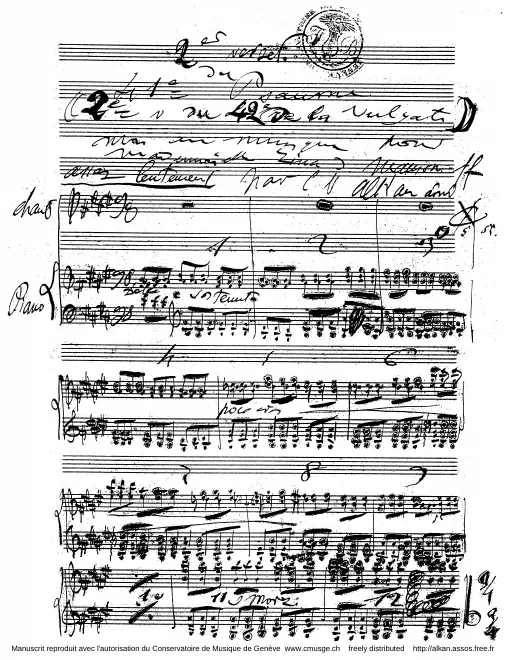 First page of Deuxième verset du 41e Psaume (2e vt du 42e de la Vulgate)
