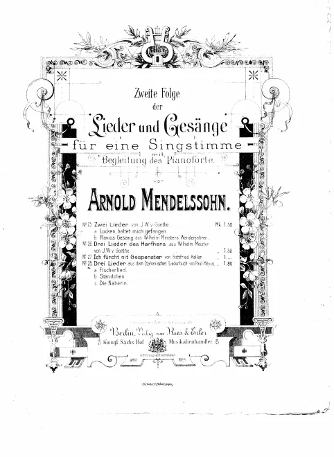 First page of Drei Lieder aus dem Italienischen Liederbuch von Paul Heyse