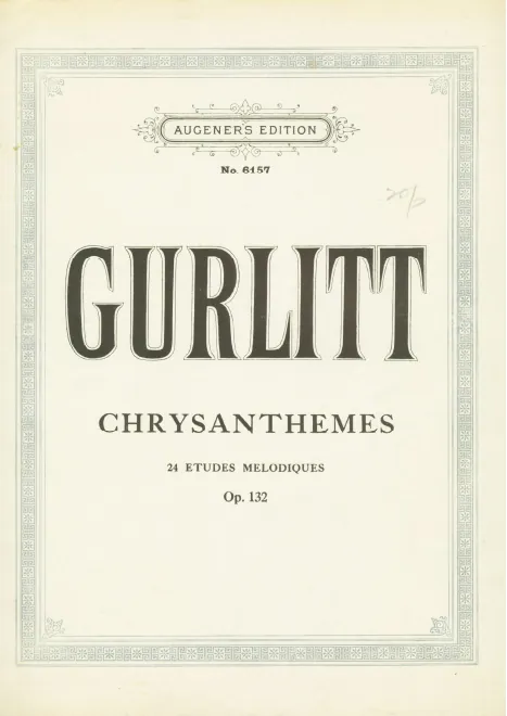 First page of Chrysanthèmes, 24 Etudes mélodiques