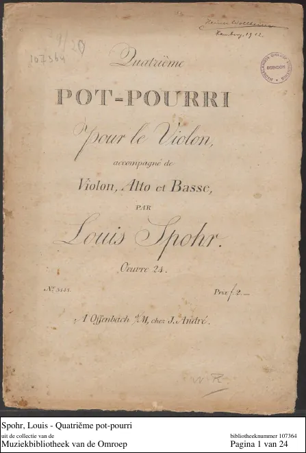 First page of Potpourri No.4