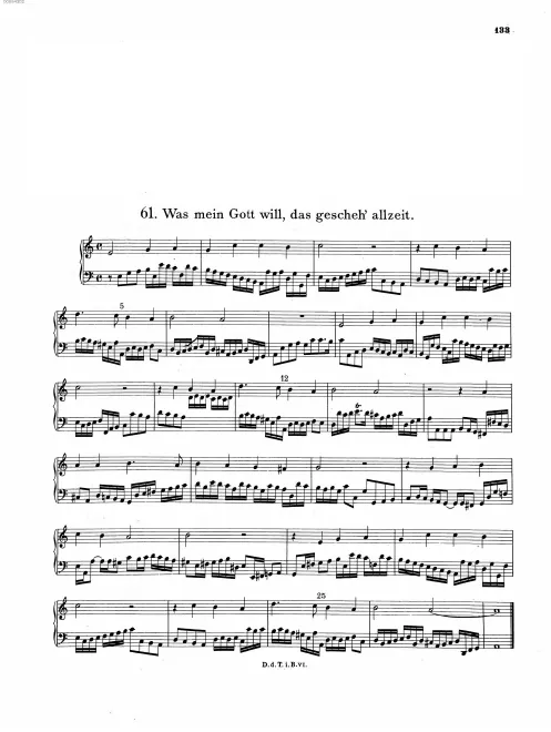 First page of Was mein Gott will, das geschah' allzeit