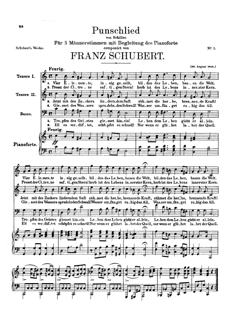 First page of Punschlied