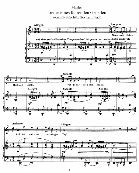 First page of Songs of a Wayfarer