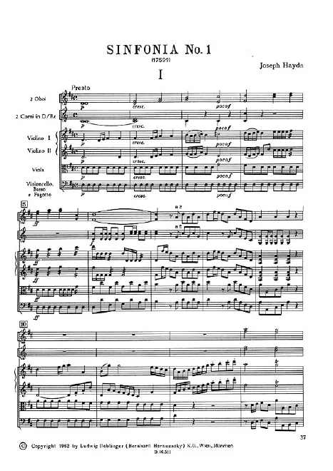 First page of Symphony No.1 in D major
