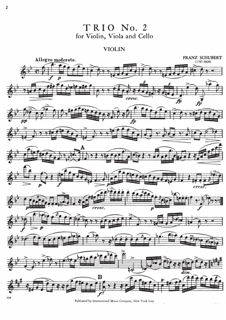 First page of String Trio in