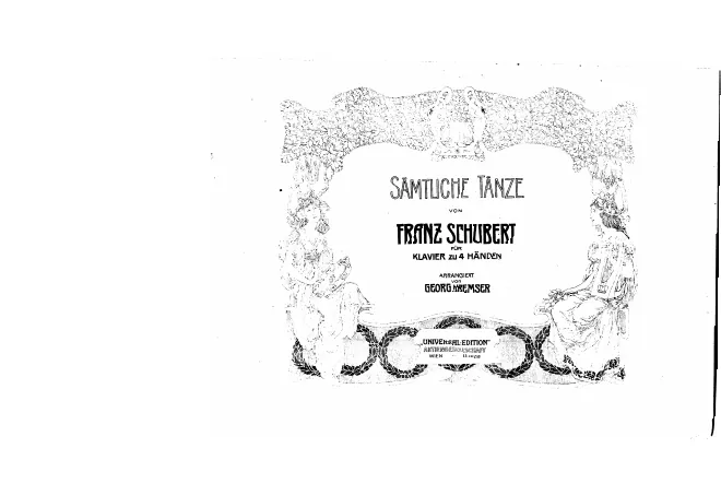 First page of Sämtliche Tänze für Klavier zu 4 Händen