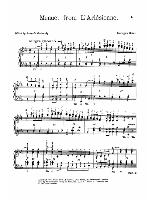 First page of L'Arlésienne