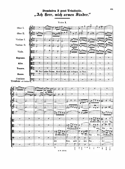 First page of Ach Herr, mich armen Sünder