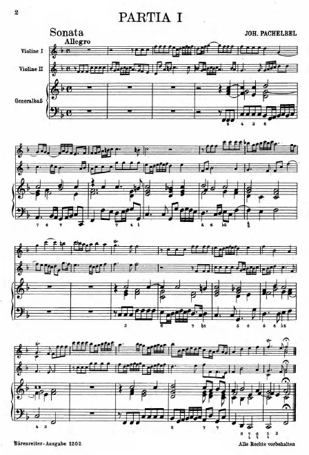 First page of Suite in F major, P.370a