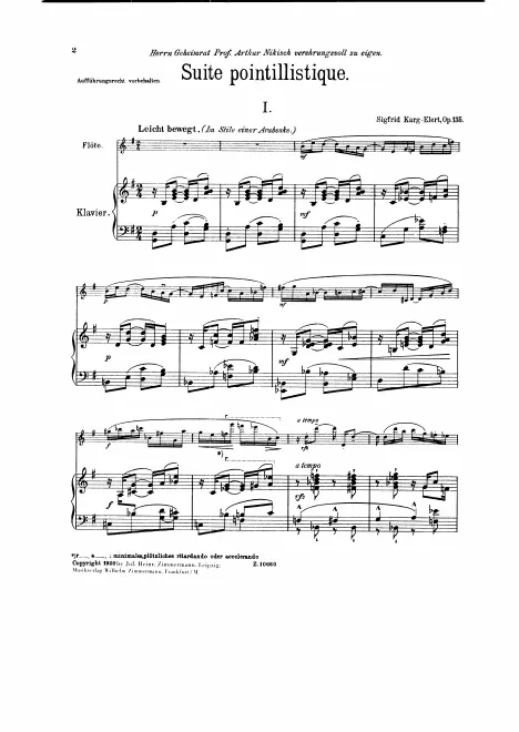 First page of Suite pointillistique