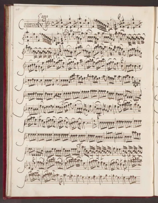 First page of Violin Concerto in F major