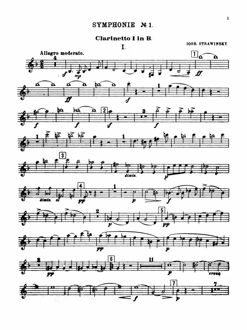 First page of Symphony in E-flat major