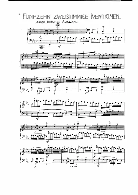 First page of Invention in E-flat major