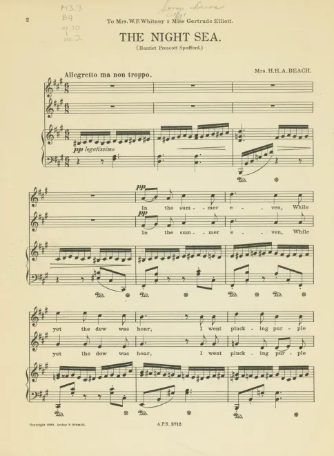 First page of Songs of the Sea